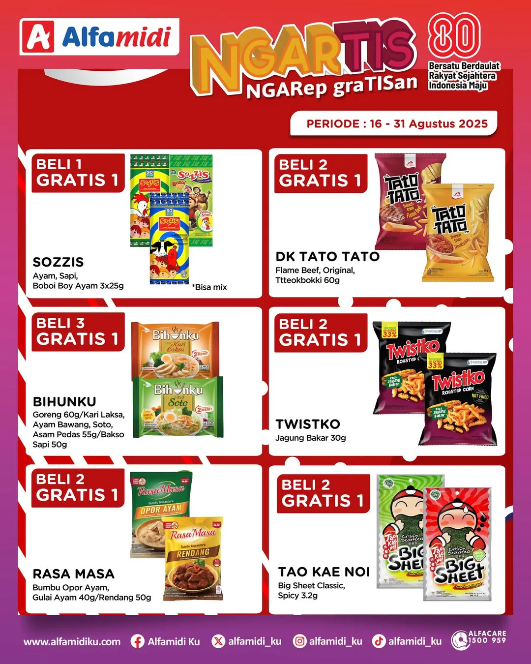 Promo Alfamidi Ngartis (Ngarep Gratisan) Periode 16-31 Agustus 2025