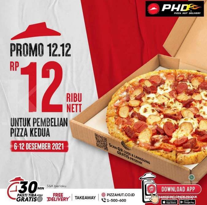 Promo Pizza Hut Delivery 12.12