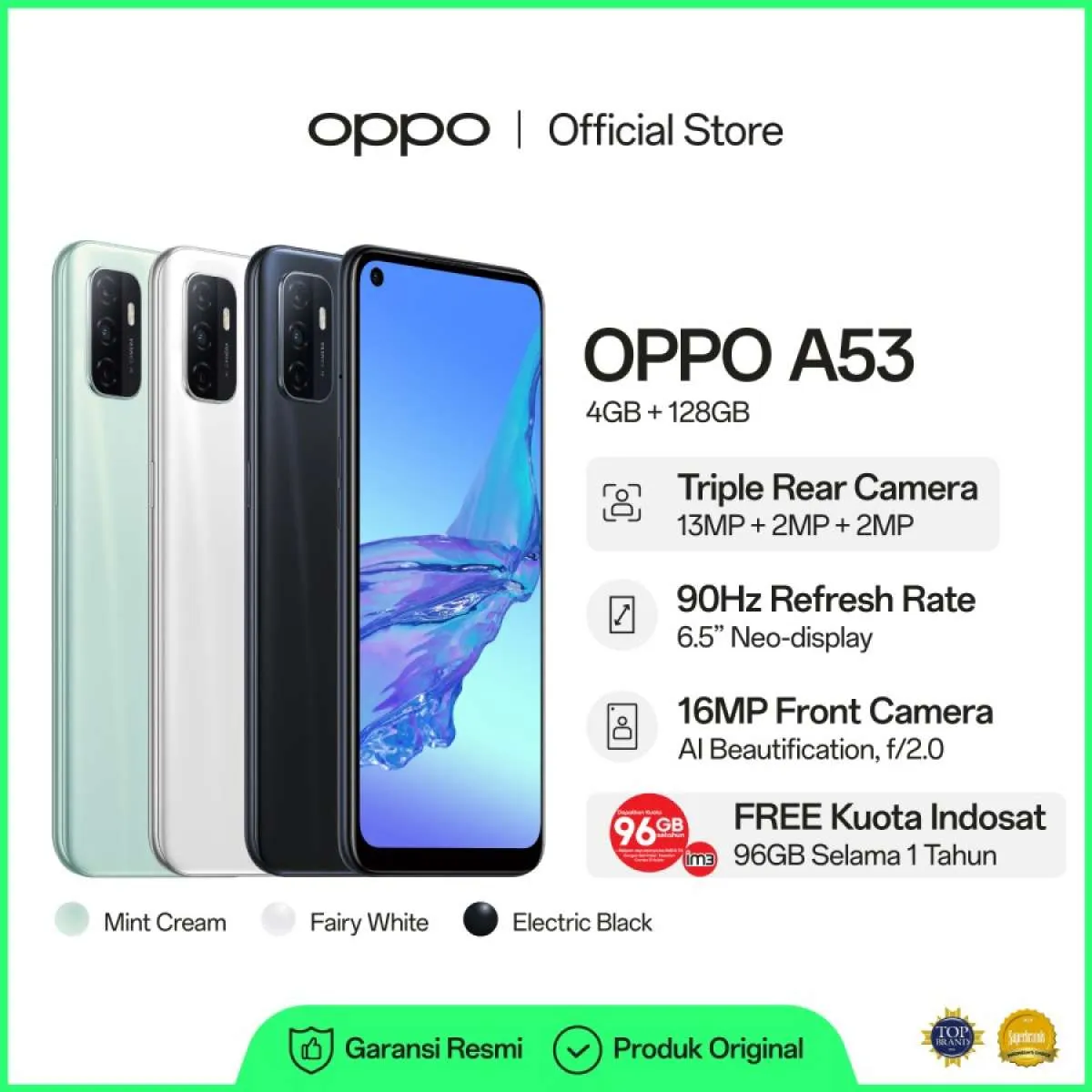 Spesifikasi Lengkap dan Harga HP OPPO A53 RAM 4 GB per Oktober 2022