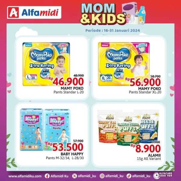 Promo Alfamidi Mom & Kids Periode 16-31 Januari 2024