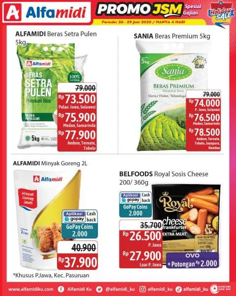 Promo JSM Alfamidi Spesial Gajian Periode 26-29 Juni 2025