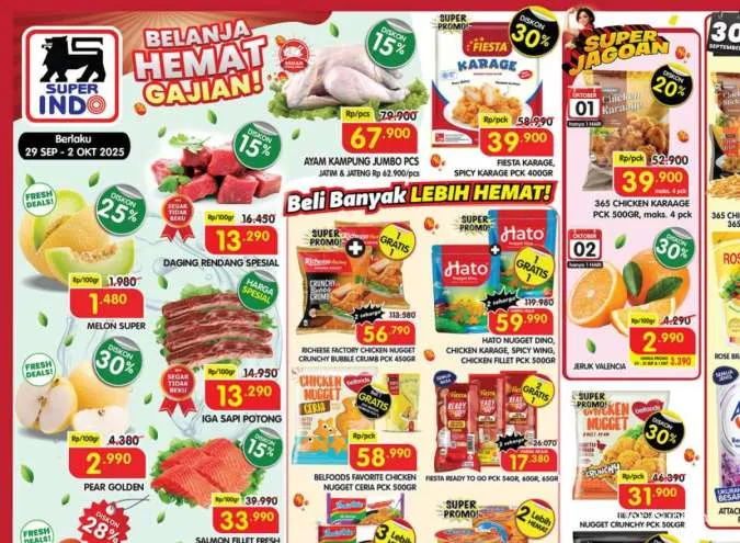 Katalog Promo Superindo Weekday Diskon hingga 50% Periode 1-2 Oktober 2025