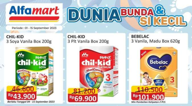 Promo Alfamart 1-15 September 2023, Susu dan Body Care Anak Harga Ekonomis