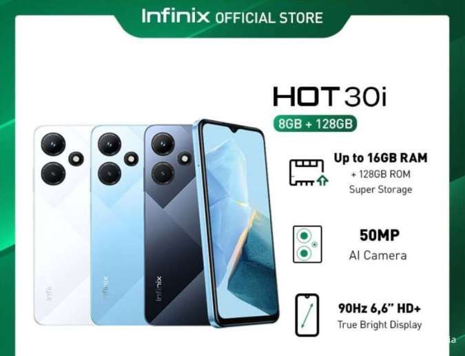 Harga HP Infinix Hot 30i Baru dan Spesifikasi, Periode Oktober 2023