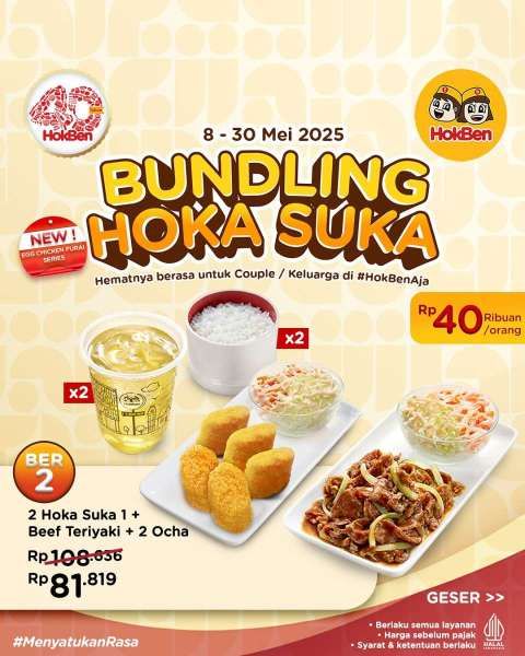 Promo HokBen 8-30 Mei 2025 Bundling Hoka Suka