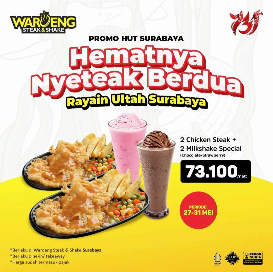 Promo Waroeng Steak HUT Surabaya ke 731