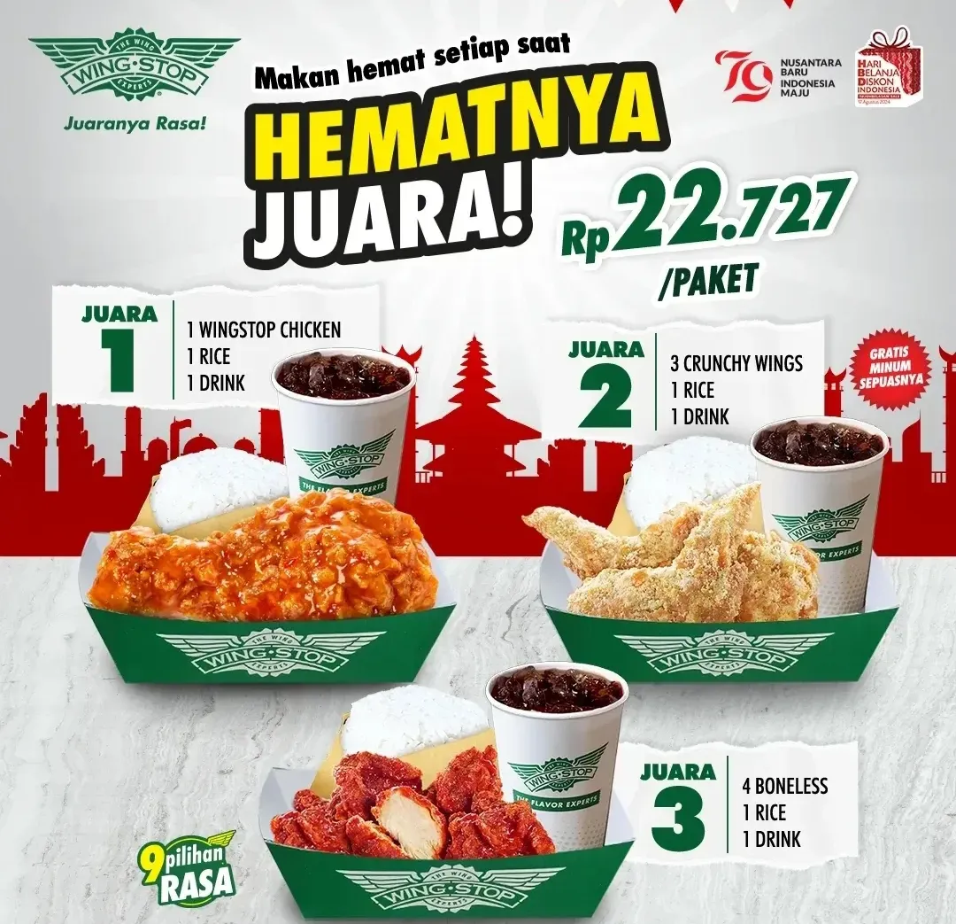 Promo Wingstop hematnya juara Agustus 2024