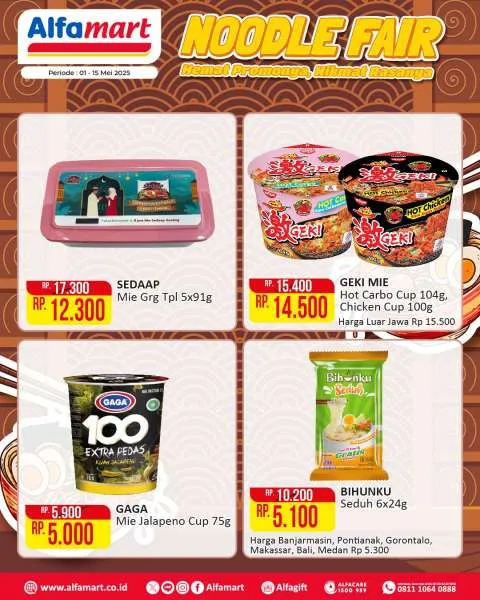 Promo Alfamart Noodle Fair Periode 1-15 Mei 2025