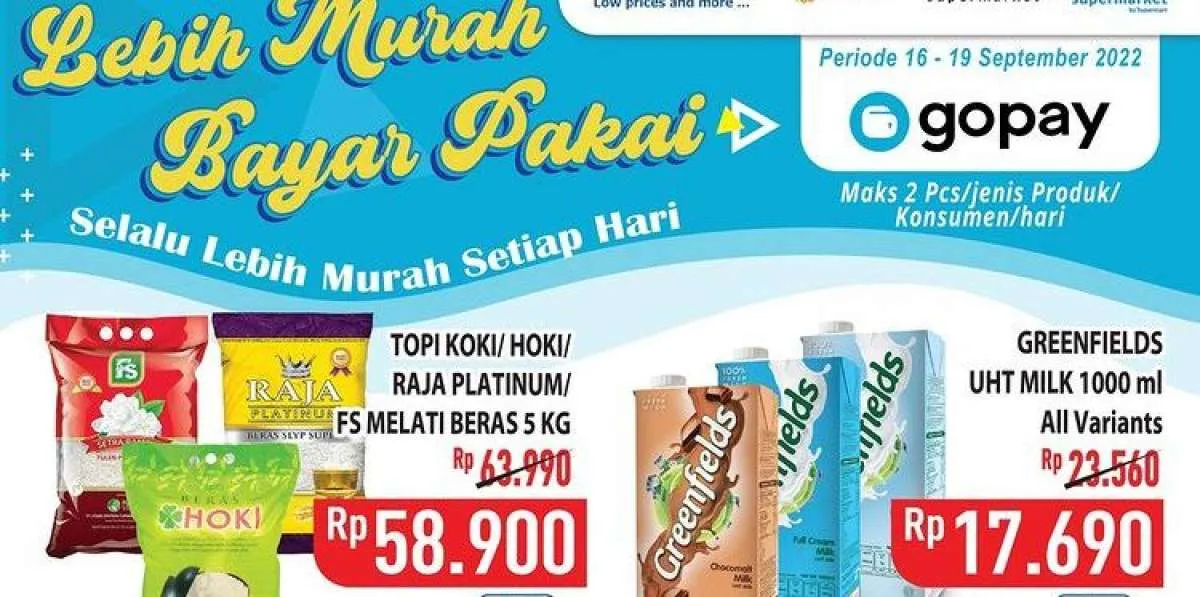 Promo JSM Hypermart 17 September 2022, Bayar Lebih Murah Lewat Gopay & OVO