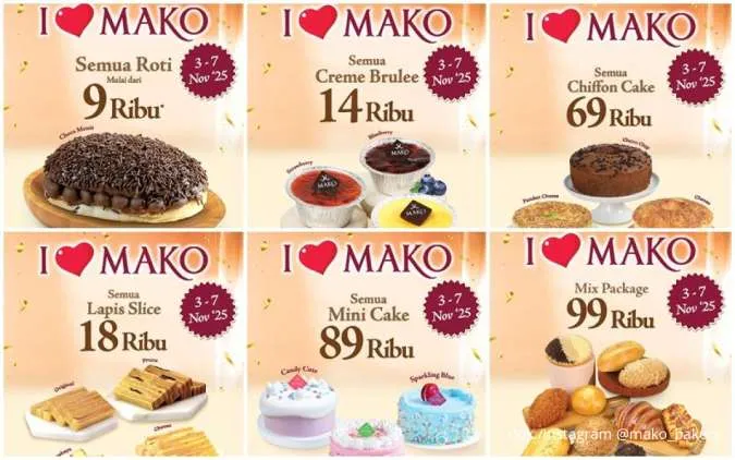 Jangan Kelewatan Hari Terakhir Promo Mako Bakery Semua Roti Mulai Rp 9.000