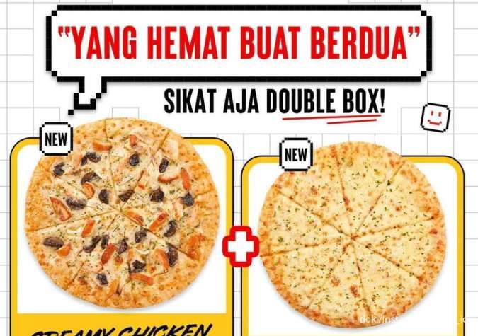 Promo PHD Double Box Hemat, 2 Pizza Mulai Rp 80.000-an Bebas Pilih 14 Topping Favorit