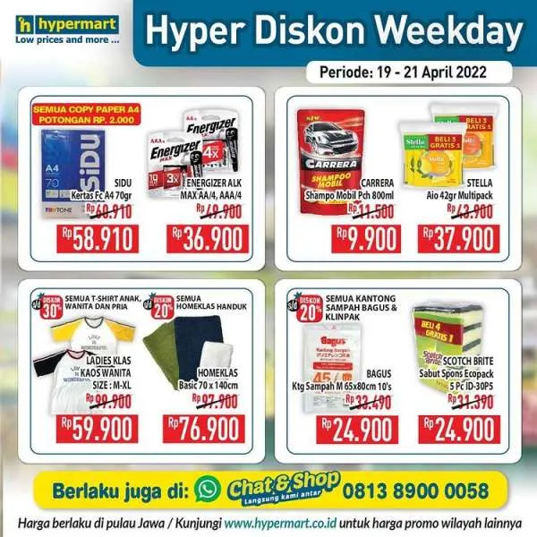 Promo Hypermart 19-21 April 2022, Hyper Diskon Weekday Terbaru