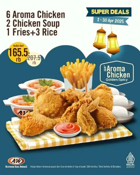 Promo A&W 6 Aroma Chicken