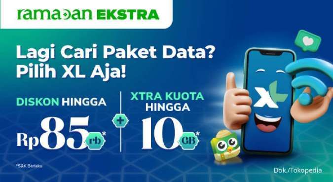 Promo XL di WIB Tokopedia Maret 2022, Ada Diskon Spesial untuk Paket Data!