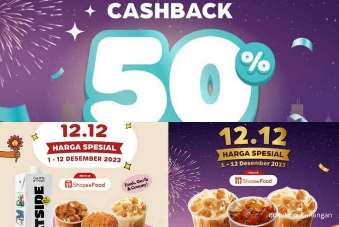 Promo 12.12 Kopi Kenangan 2023, Cashback 50% dan Diskon 3 Minuman Rp 40.000