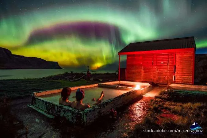 Aurora borealis di Islandia
