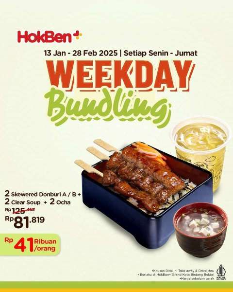 Promo HokBen Weekday 13 Januari-28 Februari 2025