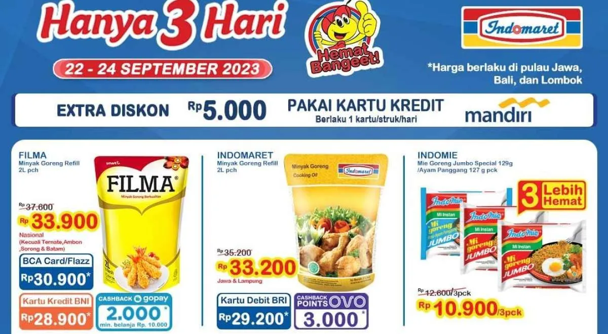 Promo JSM Indomaret Terbaru 23 September 2023, Ekstra Diskon Rp 5.000 di Akhir Pekan