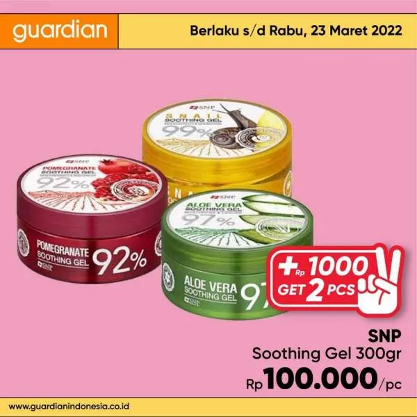 Promo Guardian +1000 Get 2 Pcs Periode 17-23 Maret 2022