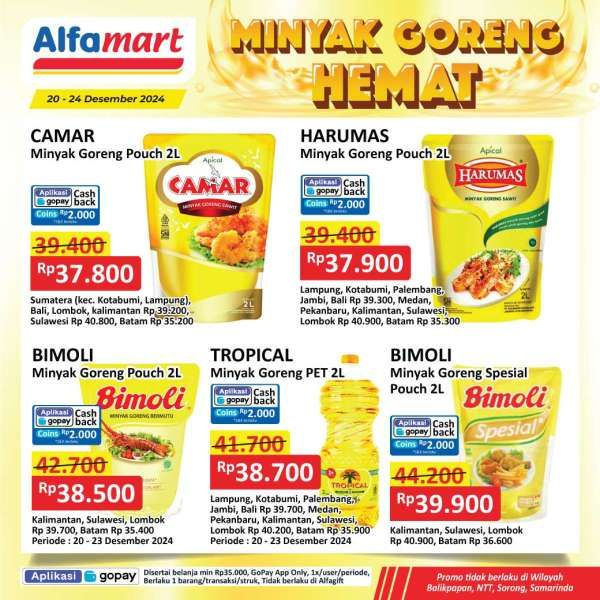 Promo Minyak Goreng Hemat di Alfamart 20-24 Desember 2024