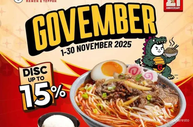 Serbu Promo Govember Gokana, 5 Paket Spesial Diskon 15% Sepanjang November 2025
