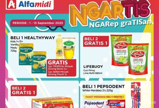Promo Alfamidi Ngartis hingga 15 September, Susu Anak Beli 1 Gratis 1 Minyak Goreng