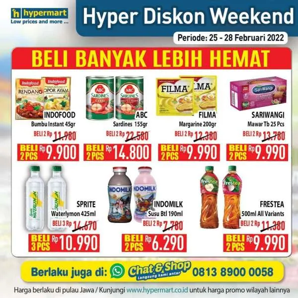 Promo Hypermart Hyper Diskon Weekend Periode 25-28 Februari 2022