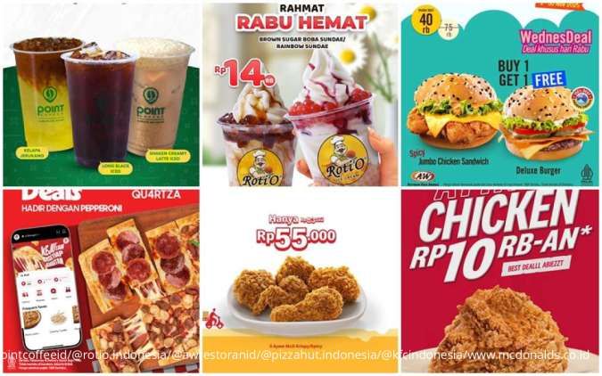 9 Daftar Promo Kuliner Favorit Tiap Rabu Selama November, Point Coffee sampai KFC
