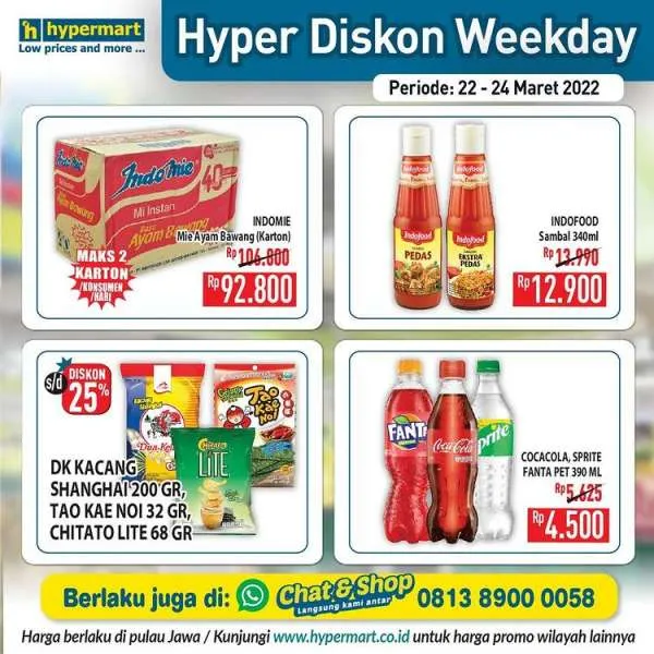 Promo Hypermart Hyper Diskon Weekday 22-24 Maret 2022