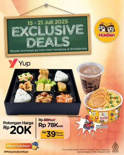 Promo HokBen Exclusive Deals dengan Yup Diskon Rp 20.000