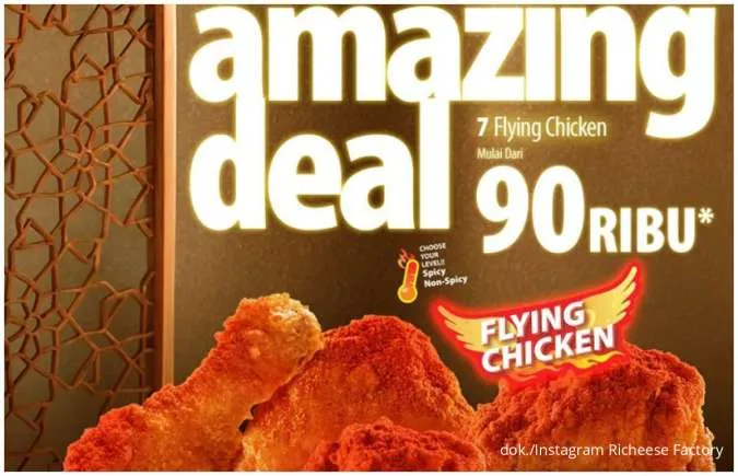 Promo Richeese Factory Amazing Deal 7 Flying Chicken Mulai Rp 90.000, Stok Terbatas