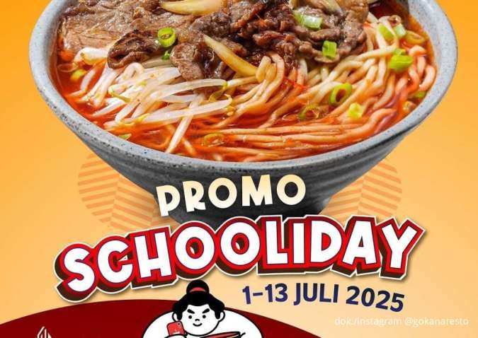 Promo Gokana Schooliday 1-13 Juli Via Aplikasi, 3 Ramen atau 3 Nasi Harga Spesial