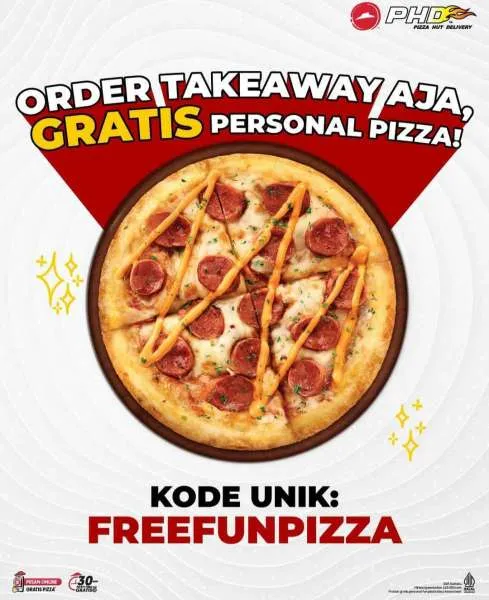 PHD Gratis Pizza pakai kode unik