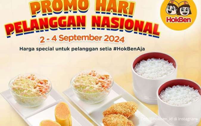 5 Promo Chatime dan HokBen Hari Ini Spesial Hari Pelanggan Nasional September 2024