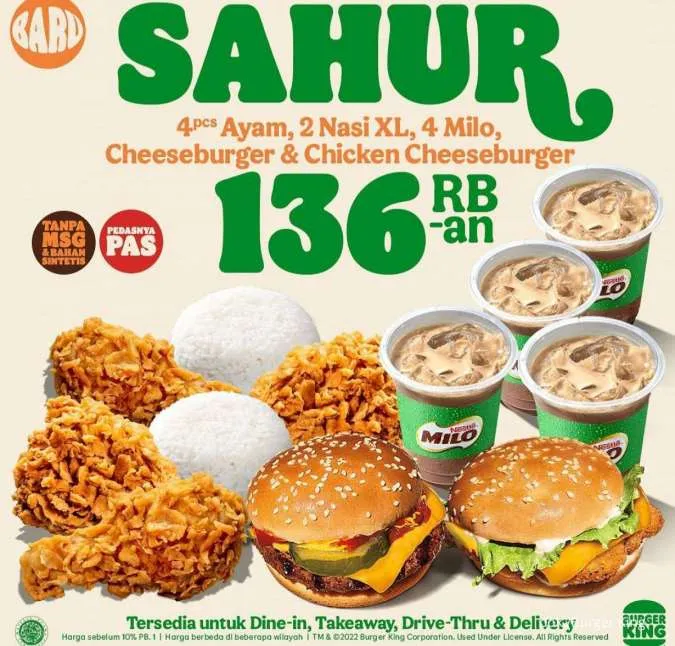 Promo Burger King Menu Sahur