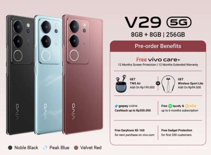 Terbaru, Cek Spesifikasi Lengkap dan Harga HP Vivo V29 5G di Indonesia