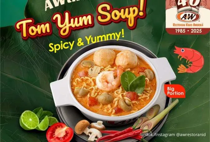 New! Promo A&W Tom Yum Soup, Paket Combo Lebih Puas Mulai Rp 45.000-an