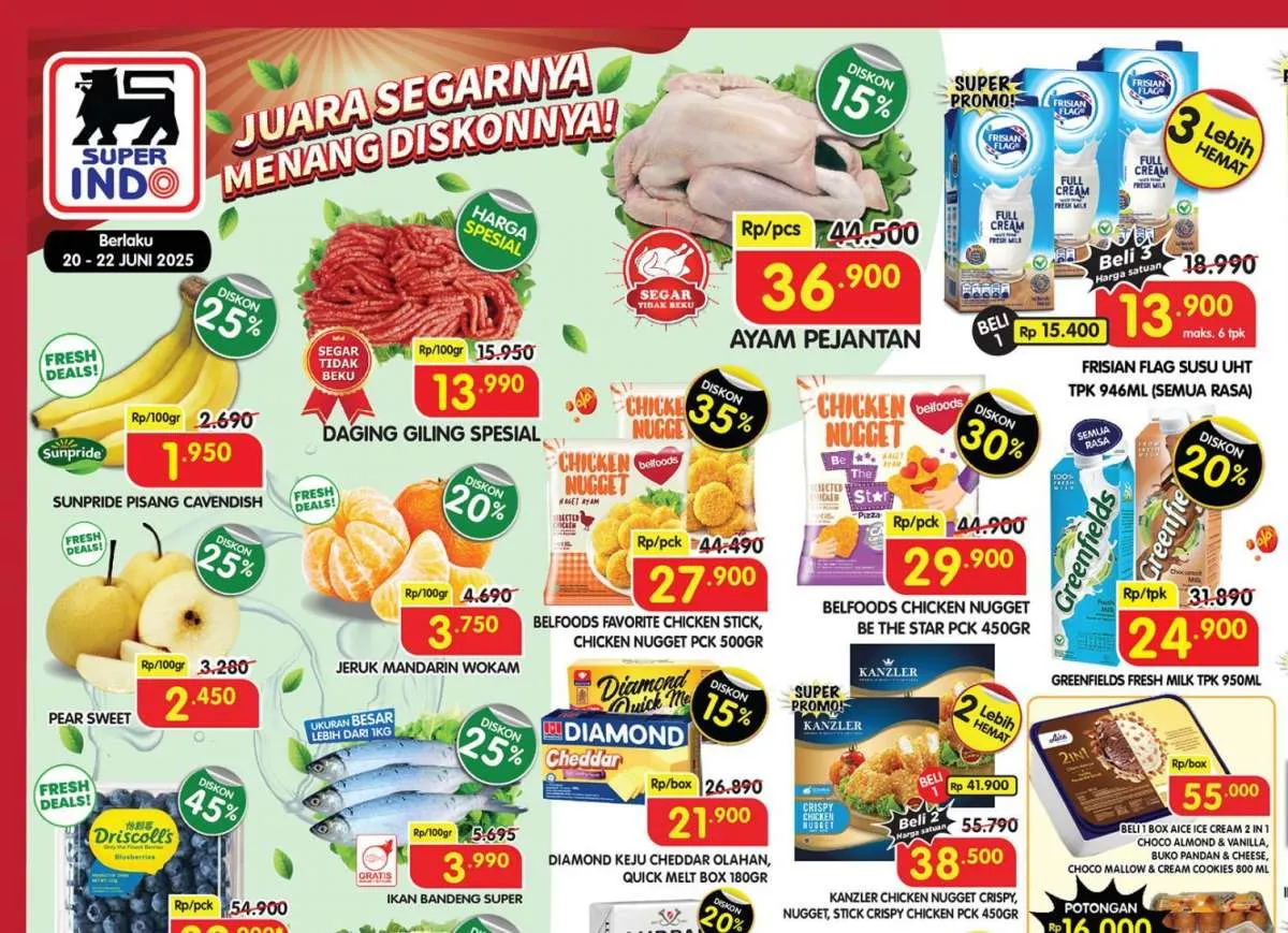 Promo JSM Superindo 20-22 Juni 2025, Susu UHT dan Nugget Beli Banyak Lebih Hemat