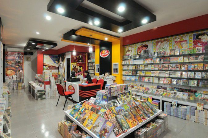 Gramedia menata rak bisnis toko buku