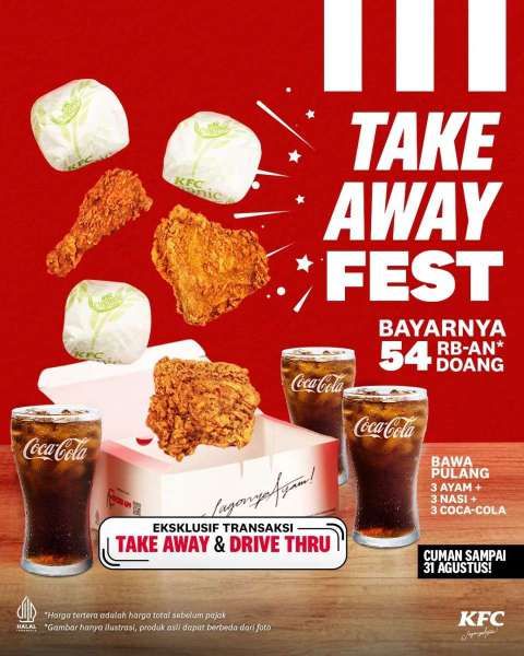 Promo KFC Ayam Goreng Take Away Fest di Agustus 2023