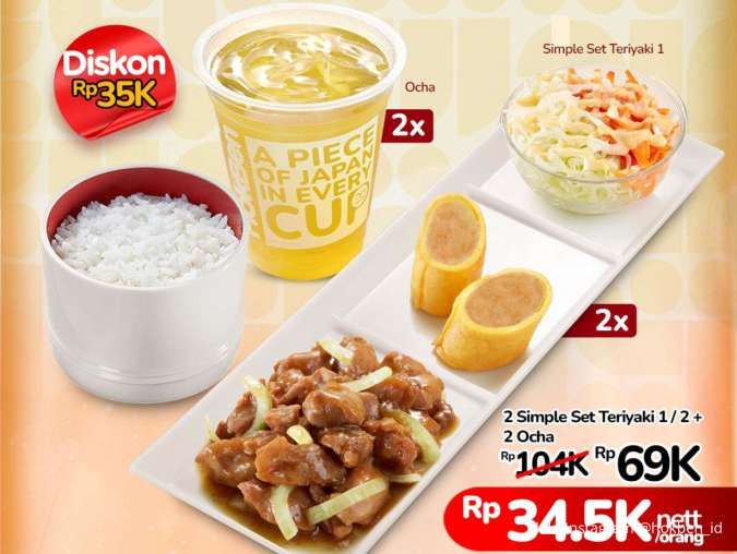 Merayakan HUT Kaltim ke-69 Ada Promo HokBen 2 Simple Set Teriyaki Hanya Rp 69.000