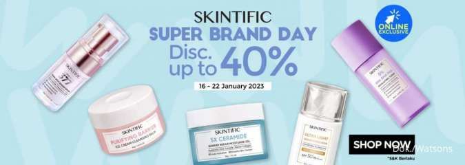 Promo Skintific Super Brand Day Diskon Hingga 40% di Watsons