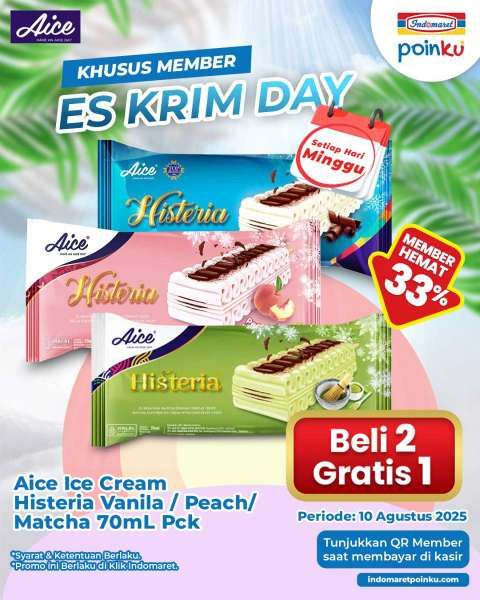 Promo Es Krim di Indomaret Minggu 10 Agustus 2025