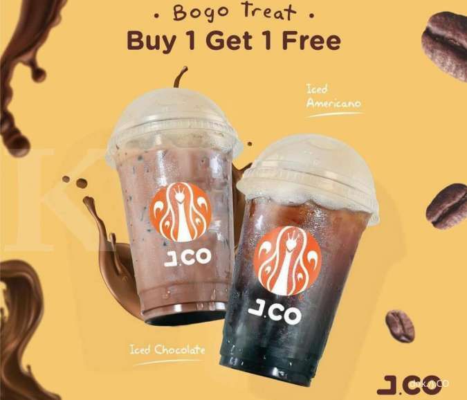 Promo Weekend J.CO 8-9 Januari 2022, Paket BOGO 2 Minuman Rp 34.000