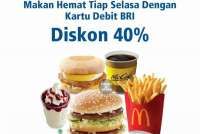 Promo McDonalds 23 November 2021, Diskon 40% bagi Pengguna Kartu Debit BRI