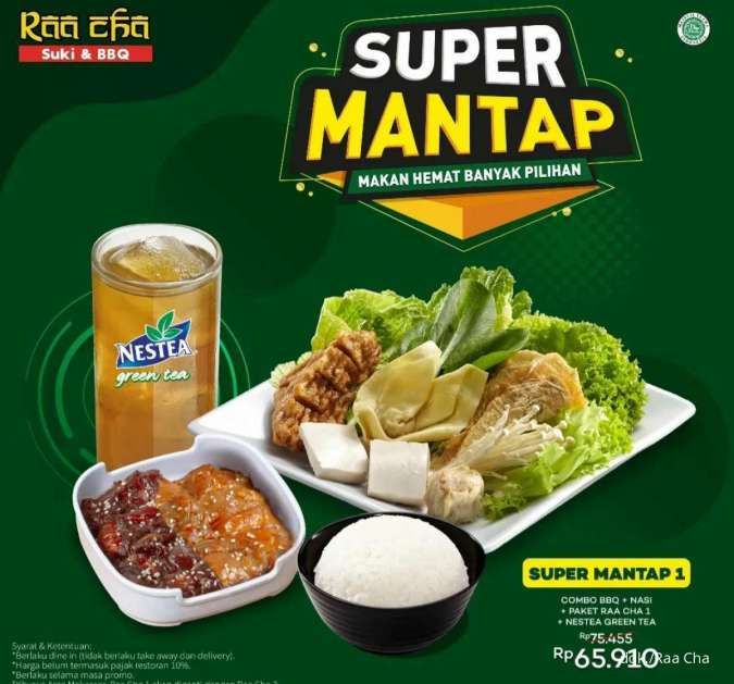 Promo Raa Cha Terbaru Diskon Paket Super Mantap Menu BBQ Suki