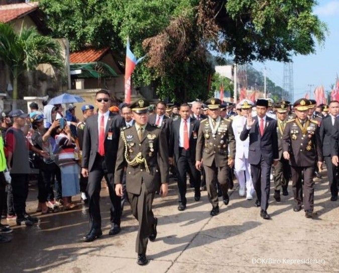 Cerita Jokowi berjalan kaki hadiri HUT TNI Ke-72