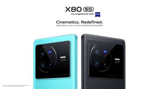 Sajikan Fitur Kamera Canggih, Ini Spesifikasi Vivo X80 Series 5G
