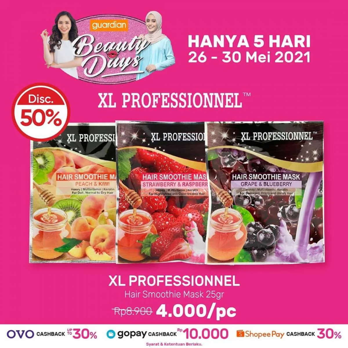 Promo Guardian minggu ini 26-30 Mei 2021, produk perawatan rambut diskon sampai 50%