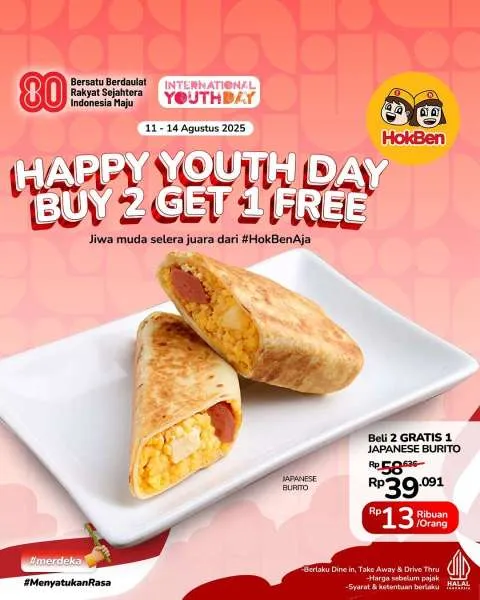 Promo HokBen Happy Youth Day Japanese Burito